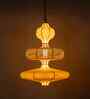 AUM-MOUNTAIN GLEAM 3 LAYER (Fibre) | Handcrafted Pendant Lamp | E27 holder } with Bulb | RIPPL Lighting